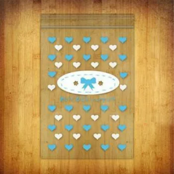 

100pcs PP love pattern color zipper ziplock bag food candy gift packaging bags small storage plastic stationery pouch package