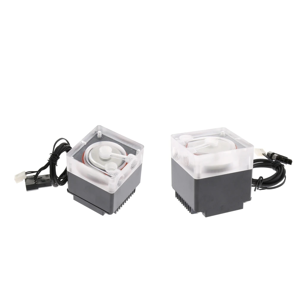 

MagiDeal 2xPU-FS6M 800L/H Flow Computer Warer Cooling System CPU Pump Water-Pump 0.7A