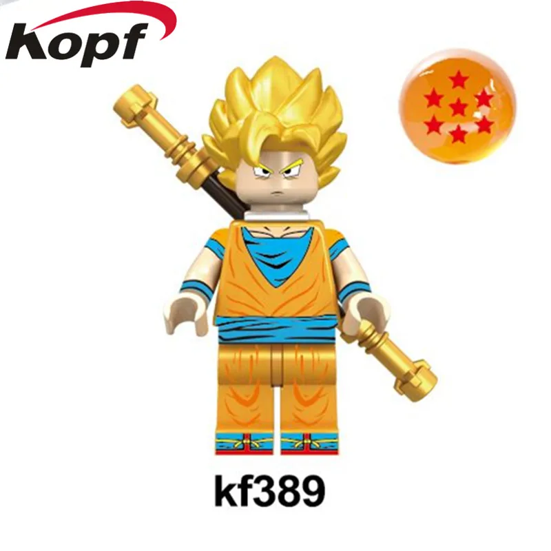 

KF389 Dragon Ball Z Figures Vegeta Goku Super Sayayin God Perfect Cell Gohan Building Blocks Education For Children Gift Toys