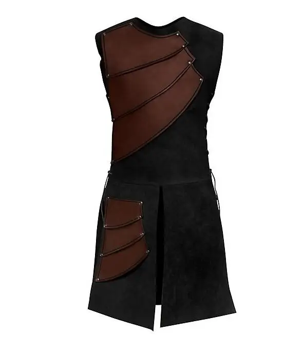 Взрослый мужской средневековый Archer Larp Костюм Рыцаря героя воин черная броня