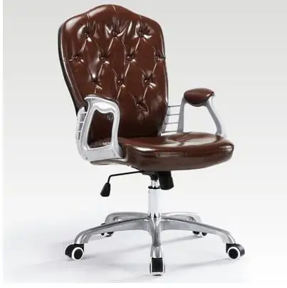 Легкий стул компьютерного стула для стул для дома офиса из натуральной кожи делопроизводитель стул Европейского рабочего дивана босса взрывозащищенный comfortab - Цвет: 9