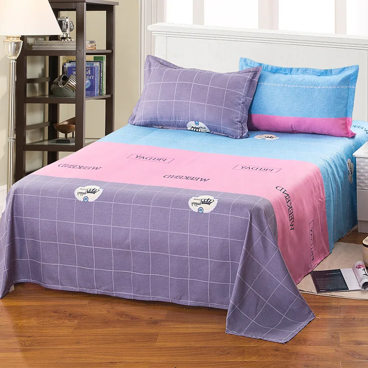 

High quality Large size printed Bed sheets cotton bedding sheets.230X230cm