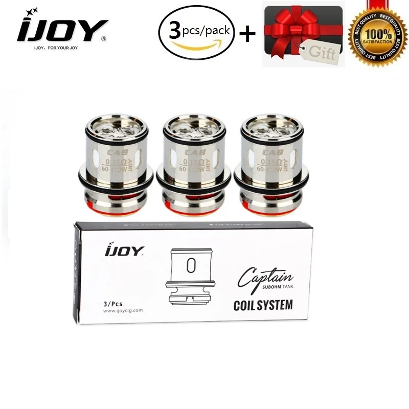 

3pcs/lot IJOY Captain CA8 Coil 0.15ohm CA2 0.3ohm Vape Coils for Captain Subohm Tank Vapor Vaporizer Atomizer Core Pro 60-120W