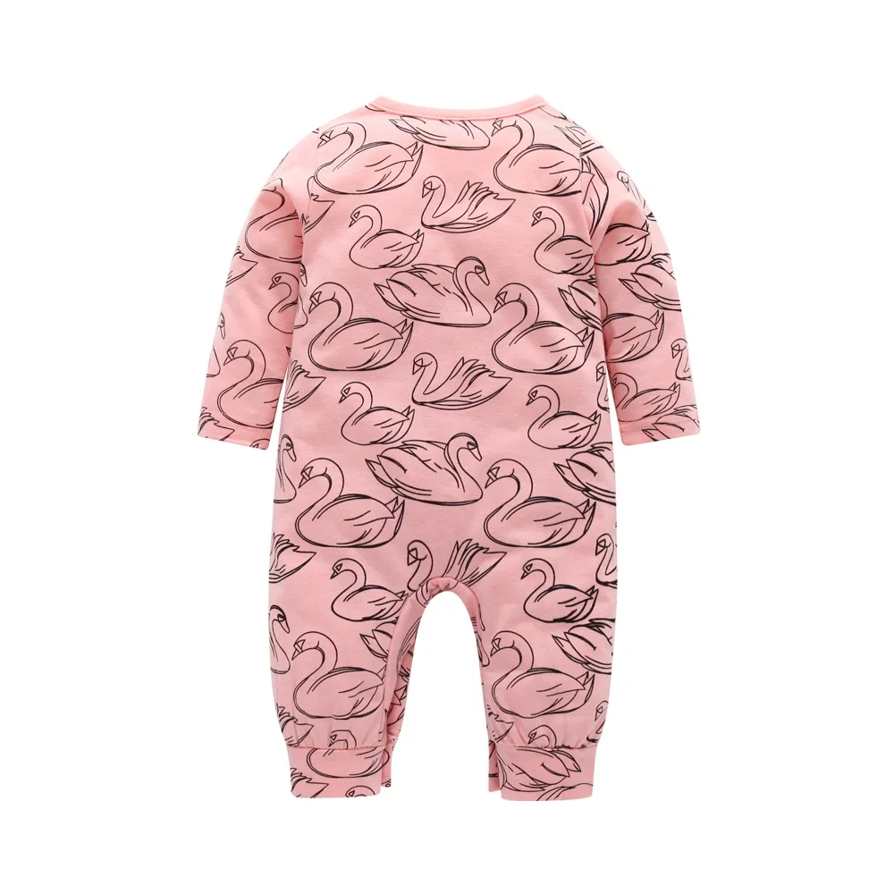 2018 جديد الوليد الطفل الفتيان الفتيات رومبير الأزهار المطبوعة طويلة الأكمام الشتاء القطن رومبير طفل بذلة Playsuit تتسابق الملابس