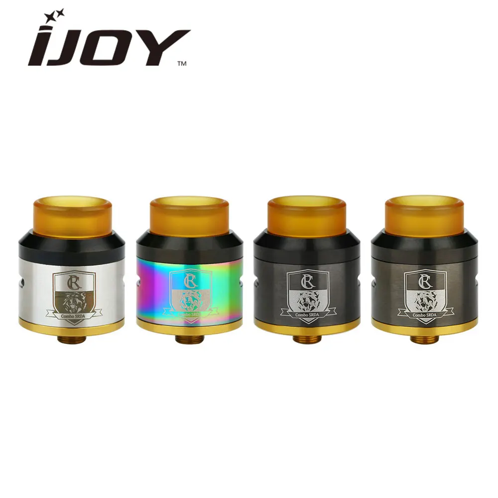 

Original IJOY COMBO SRDA Tank Innovative Wth 810 Wide Bore Ultem Drip Tip & Squonk Pin Pre-made Coil RDA Best for Squonk MOD