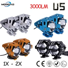 Modoao 1 pz 2 pz 125 w Moto HA CONDOTTO il Faro 12 v 3000LMW U5 Moto di Guida Faretti Faro Moto Spot testa Della Lampada Della Luce