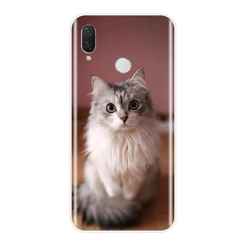 Силиконовый чехол для телефона с милым котом Забавный Huawei Nova Smart Lite 2017 мягкая