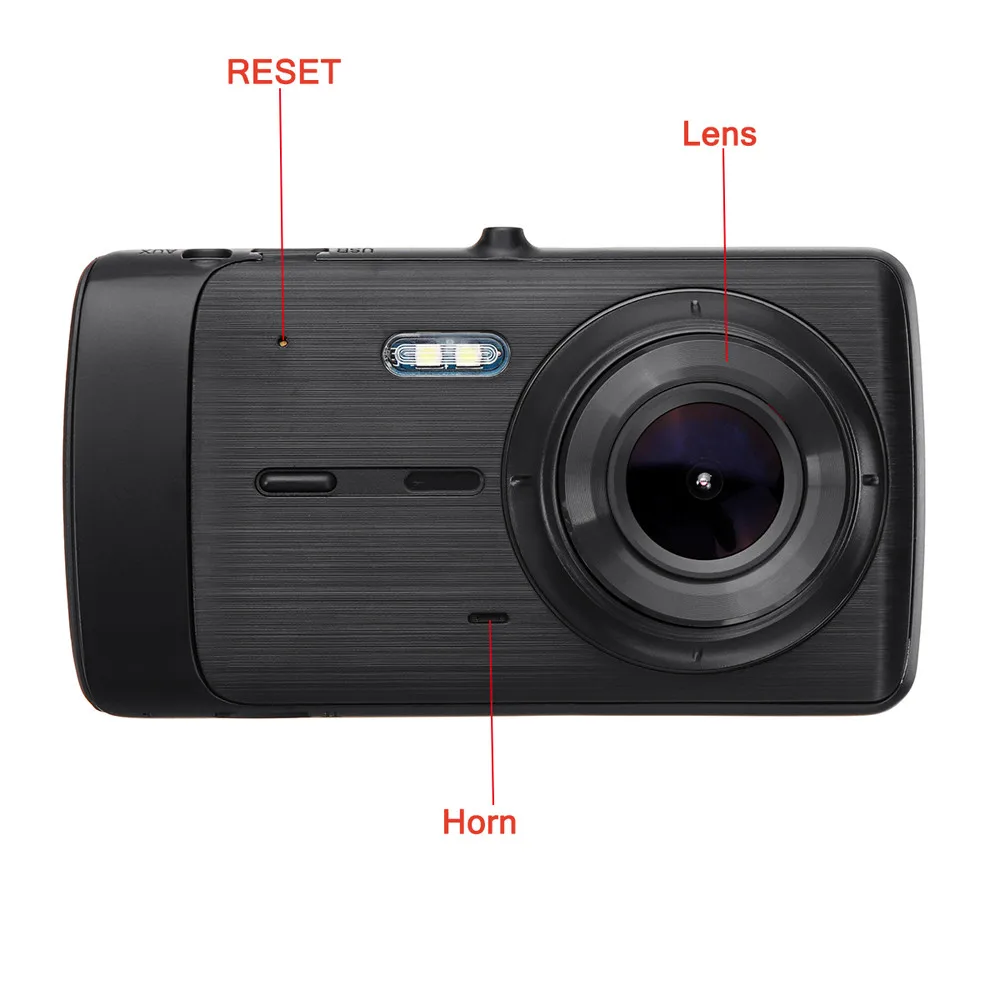 HD 1080P Автомобильный видеорегистратор, камера 170 ° с двумя объективами, 4 дюйма, ЖК-экран, видео регистратор для Camara Para, авто камера Voiture 3,12