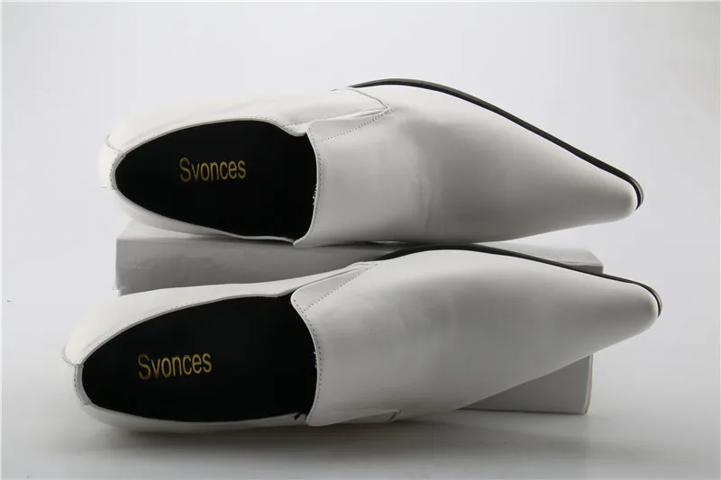 Fashion Solid White Casual Dressing Mens Shoes Comfortable Slip-on Designer Flats Loafer New Factory Customize Gentleman Zapatos