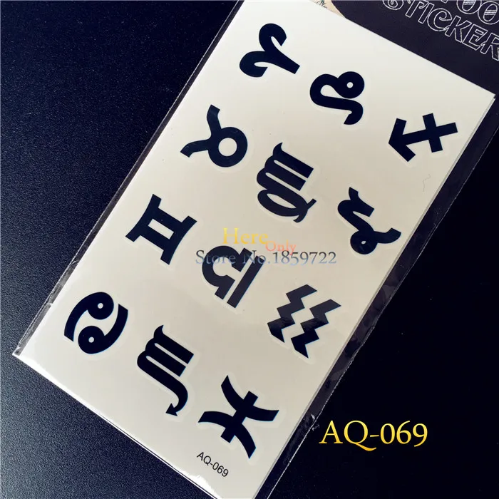 

Waist Temporary Tattoo Stickers Wedding Party Makeup AQ-069 12 constellation Character pattern flash tattoo Paper tatouage taty