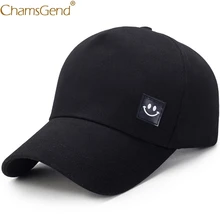 Cara sonriente sólido sombrero de verano Unisex mujeres hombres Casual gorra de béisbol Snapback Hip Hop Streetwear visers béisbol sombreros 90214(China)