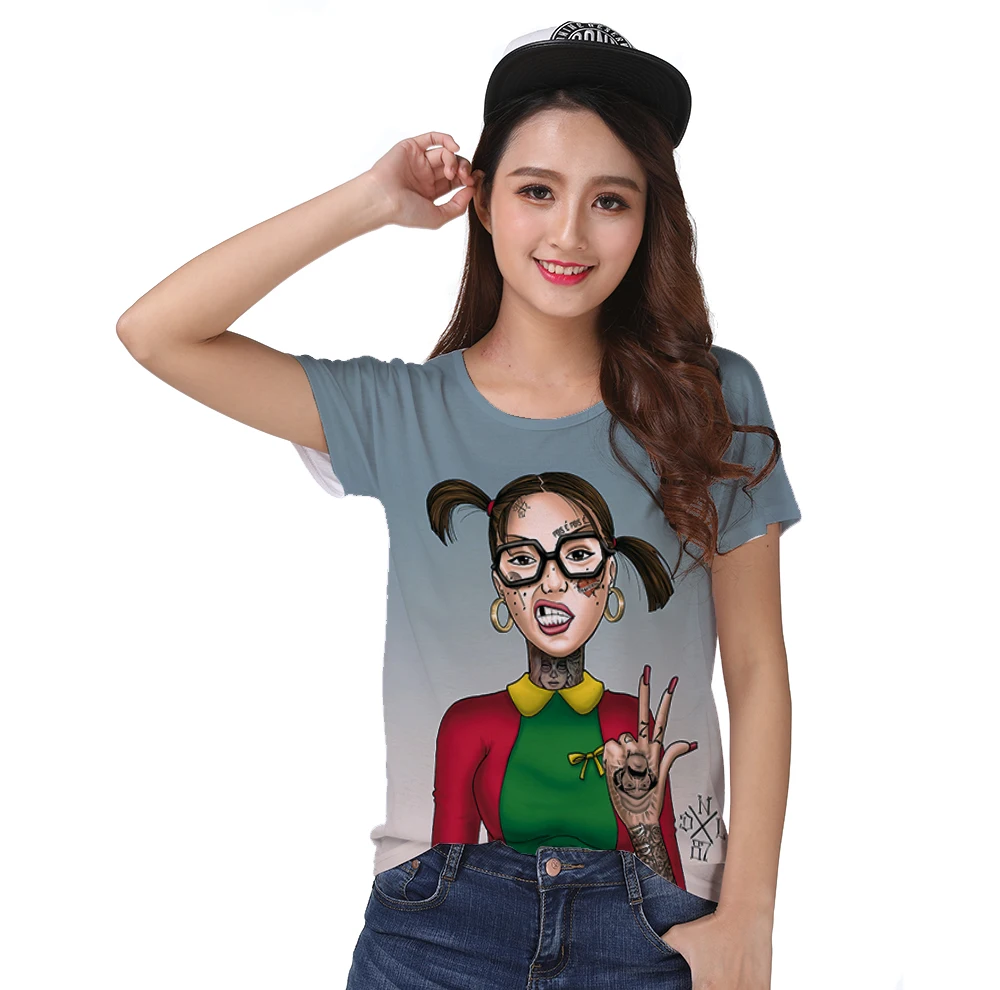 

Track Ship+New Vintage Retro T-shirt Top Tee Rock Punk Fashion Glasses Girl Love Dom Ramon Tattoo 1216