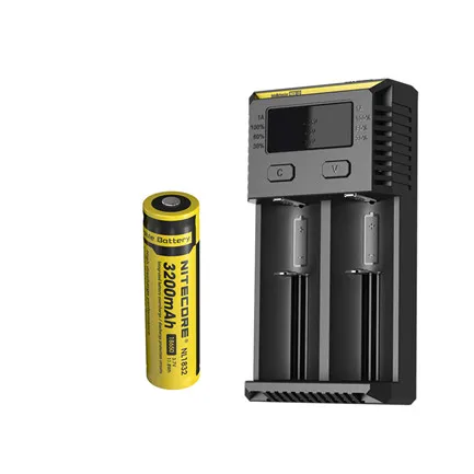 NITECORE Новинка I2 Intelli зарядное устройство OLED экран зарядное устройство+ NITECORE 18650 3200 мАч NL1832 3,7 в 11.8Wh аккумуляторная батарея - Цвет: I2 1 x NL1832