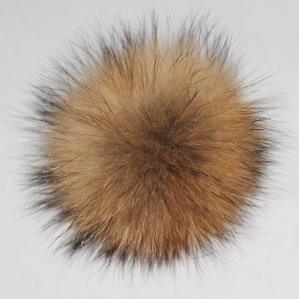 Genuine Natural Raccoon Fur Pompoms Big Fur Balls for Winter Beanies Scarf Hat Accessories. New Fashion raccoon fur ball