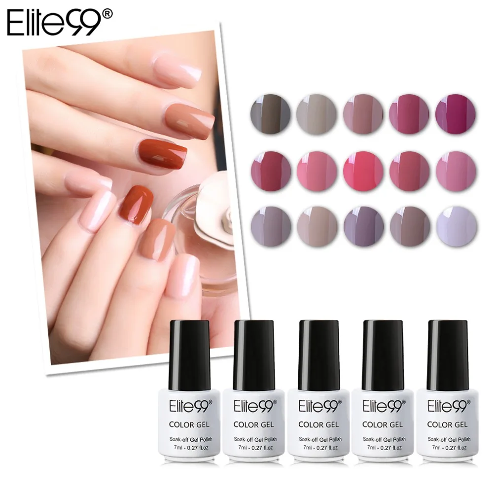 

Elite99 7ml Nude Series UV Gel Nail Polish Varnish Long Lasting Nail Art Gel Lacquer Gorgeous Color Nail Gelpolish All 24 Pieces