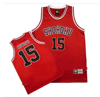 Shohoku школьный Баскетбол команды Sakuragi Джерси для косплея Hanamichi Топы рубашка Спортивная униформа аниме SLAM Данк костюм для косплея Джерси - Цвет: No 15