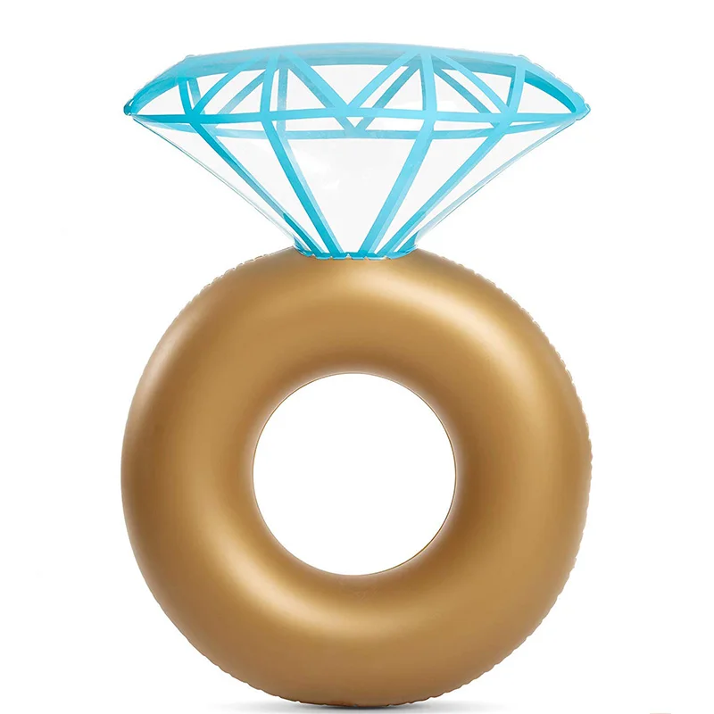 Mealivos девичник вечерние кольца для помолвки надувные кольца с бриллиантами бассейн поплавок - Цвет: Коричневый