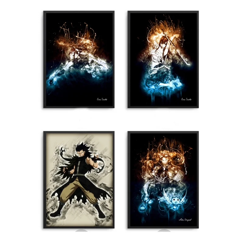 Fairy Tail Art Canvas Painting Wall Art Pictures prints home decor Wall