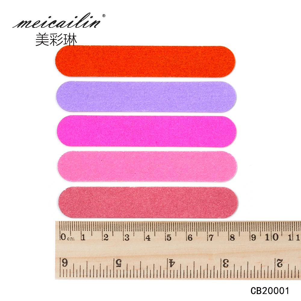 Meicailin 20 шт./лот пилочки для ногтей розовый фиолетовый дерево пилочка для ногтей одноразовый для маникюра и педикюра Инструменты для удаления кутикулы Триммер буфер