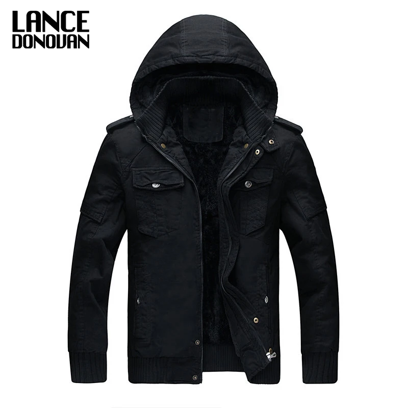 Billig 2019 militär Jacke Winter Fracht Mantel Mit Samt Casual Mann Jacken Armee Oberbekleidung Kleidung