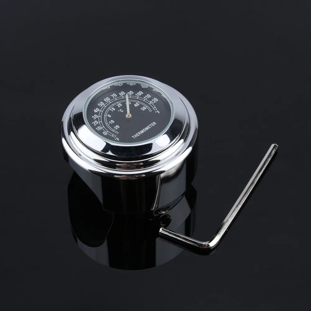 

Universal 7/8''1''Motorcycle Bikes Handlebar Mount Thermometer Temp Gauge Bar Accessory 2018 New Arrive