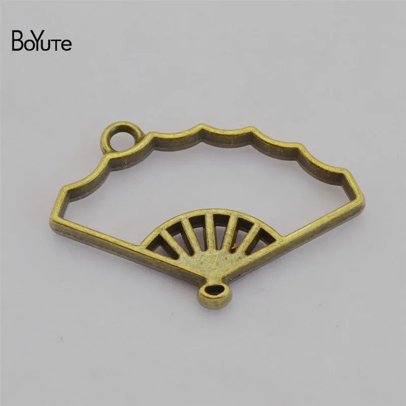 BoYuTe (5 PiecesLot) Metal Alloy GourdAppleFan Pendant Blanks Tray Bezel DIY Hand Made Jewelry Accessories Wholesale (5)