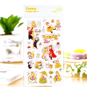 

12 pcs/Lot Fairy story stickers The Rapunze Korean diary stickers for foto album mobile book scrapbooking tools Stationery 6932