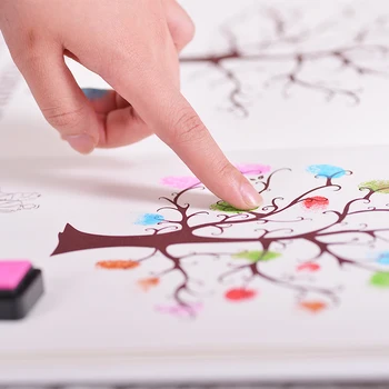 

Creative Wedding Fingerprint Tree Signature Guest Book for Wedding Party Graduation baby shower Sign in Figure Painting