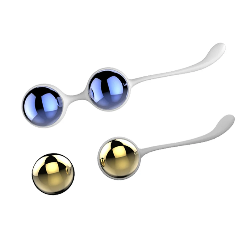 Kegel Balls For Women Shrink Vaginal Kegel Muscle Exerciser For Female Medical Sex Toys 2pcs Gold & 2pcs Blue Balls