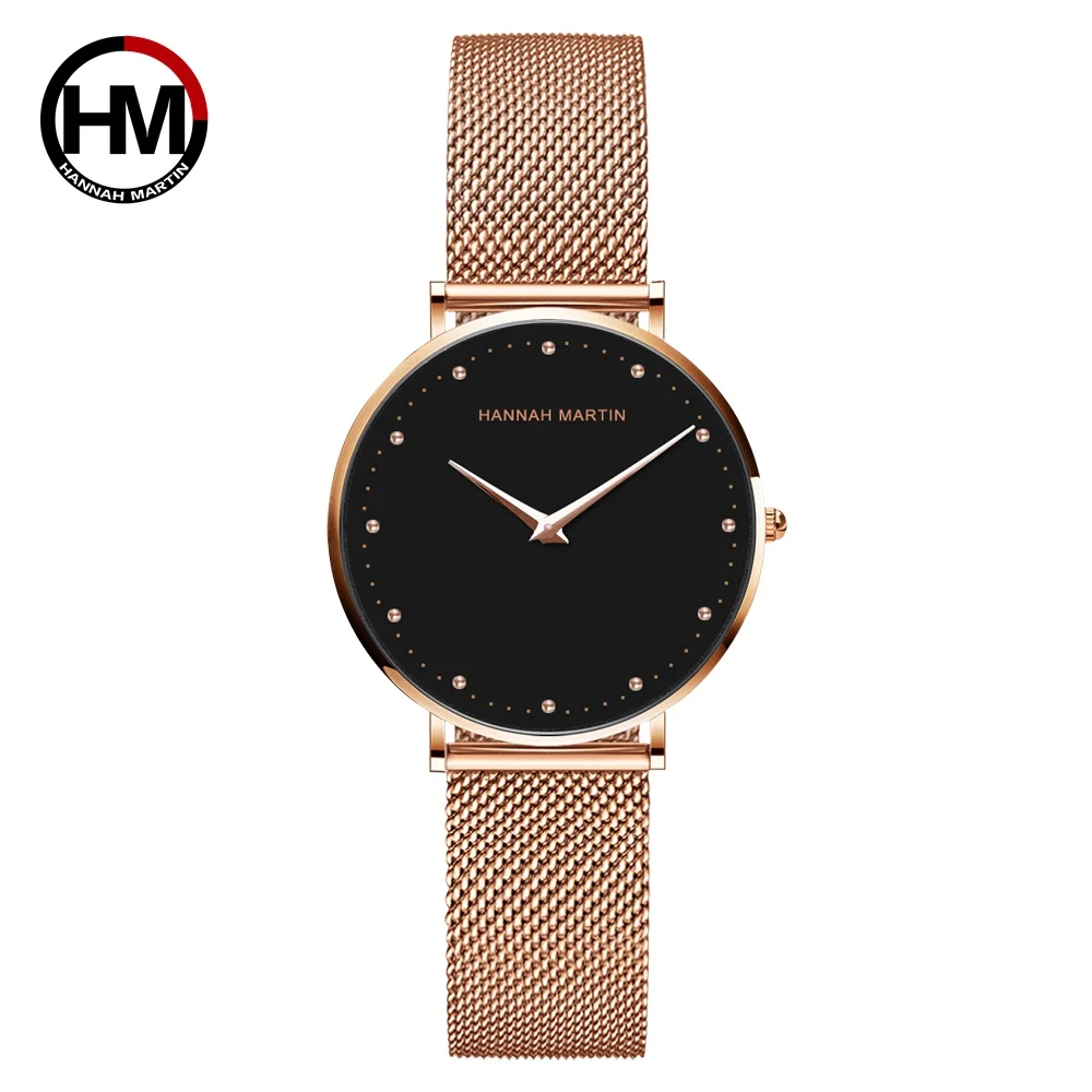 

Women Watches Fashion Japan Quartz Movement Stainless Steel Rose Gold Waterproof Wrist watches