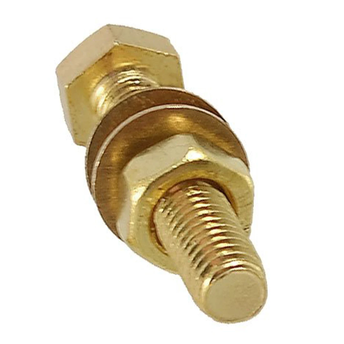 

5 x Hex Head Nut 5mm x 25mm Thread Solid Brass Screw Bolts w Washers