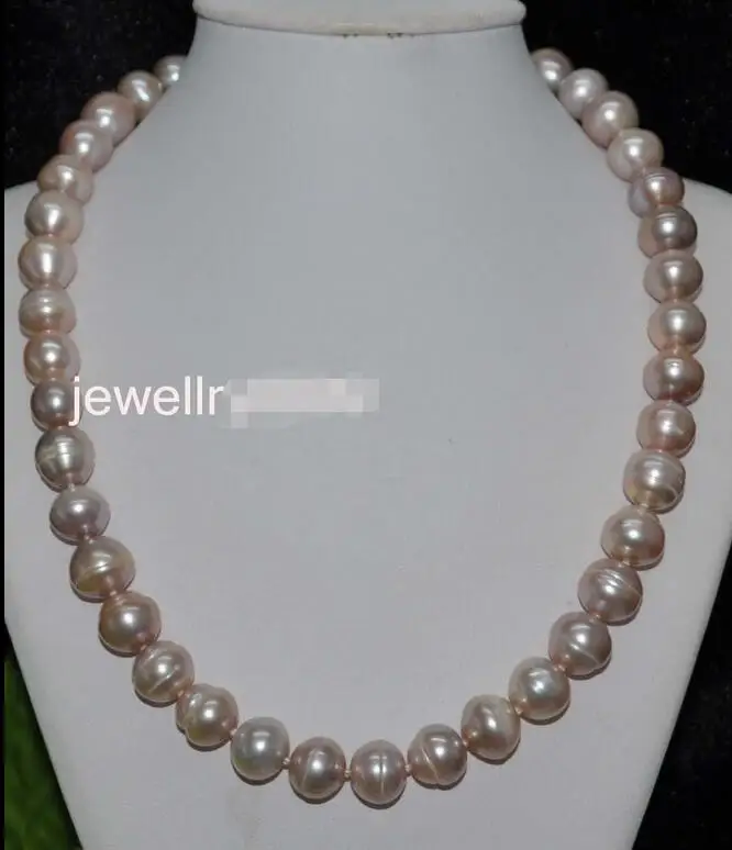 

Free shipping hot sale Women Bridal Wedding Jewelry >>Natural Rare Lavender 11mm Baroque Cultured Pearl Necklace
