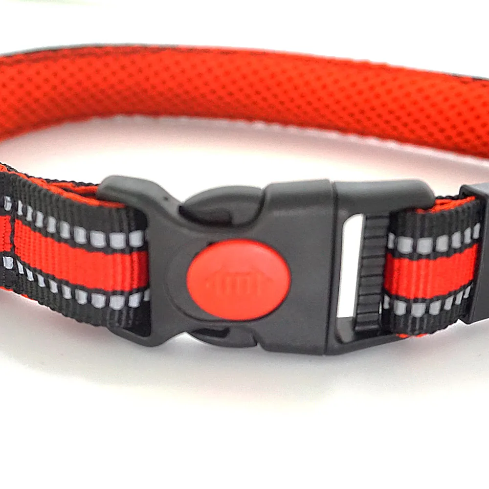 Adjustable Reflective Dog Collars Nylon Mesh Padded Reflective Collar For Dog Training Outdoor MLXL Big Size for Large Dogs (42)
