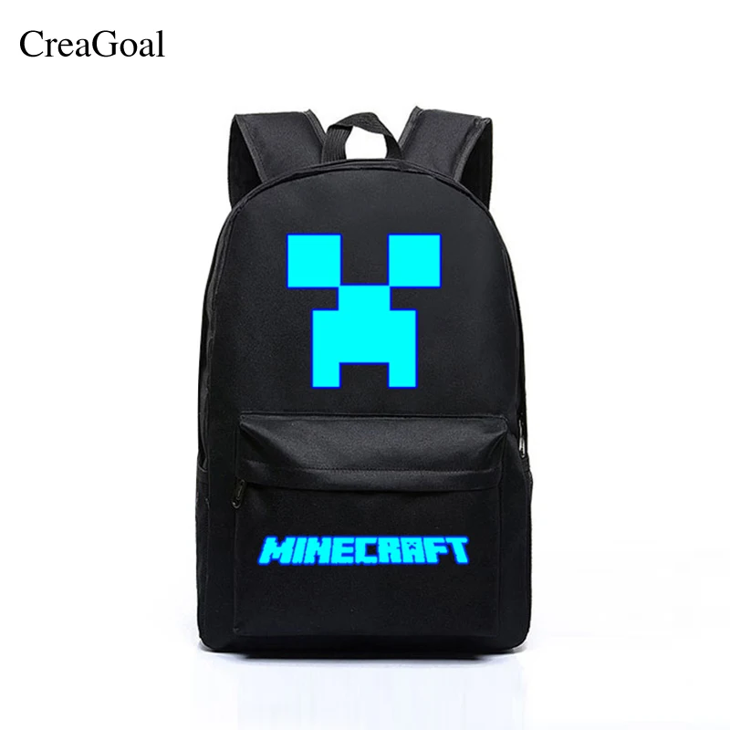 

2018 Minecraft Chlidern Backpacks High Quality Back pack Children School Boys and Girls Back To School Glowing Bags For Gift
