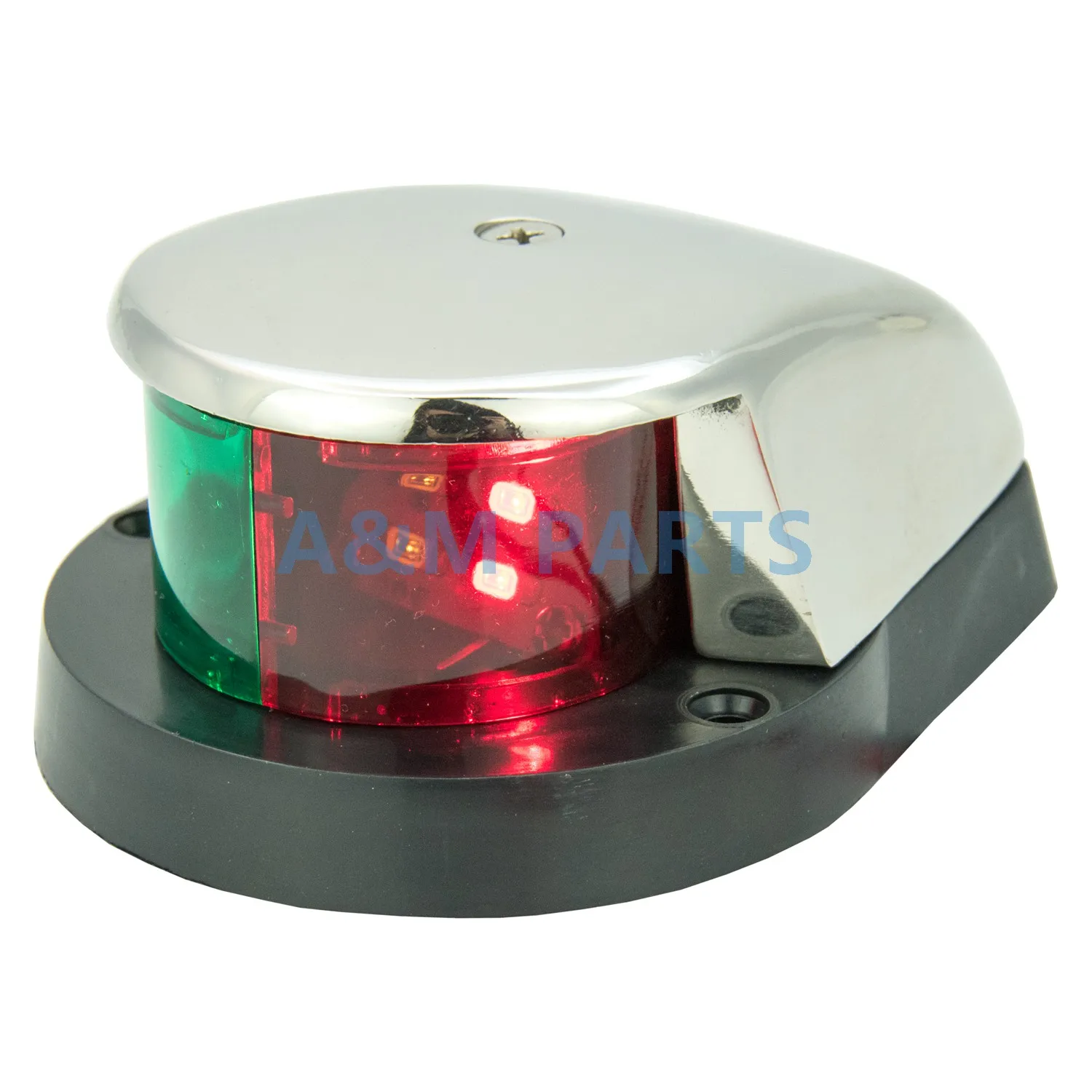 

Boat Marine LED Bow Navigation Light Bi Color Red Green Lens Stainless 12V