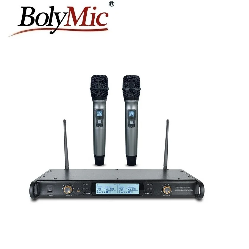 Professional dj wireless microphone 300 Channels UHF PLL Microphone Karaoke System microfono inalambrico | Электроника