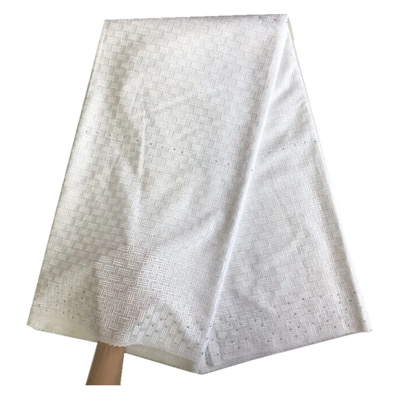 

African Swiss Polish Cotton Lace 2018 Free Shipping 5Yards/Lot Pure White Cotton African Embroidery Lace For Men 30