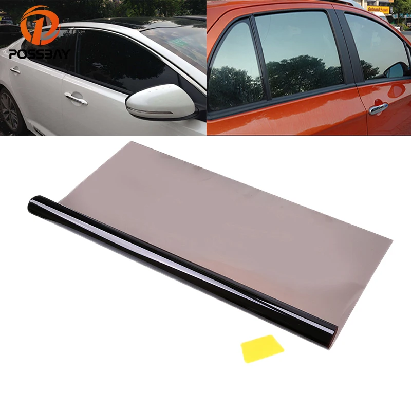 POSSBAY Black Window Tint Film 50*600cm Car Sticker Heat insulation Protection UV proof Tinting