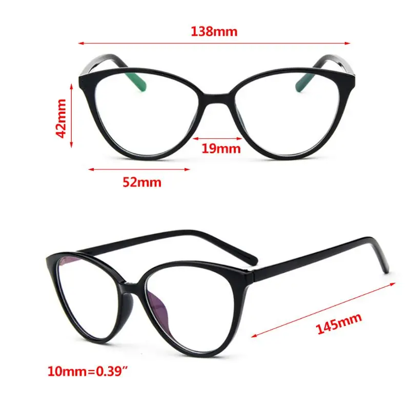 Большие оправы Ретро кошачьи глаза мужские и женские плоские очки модные классические студенческие стильные оптические очки 449F