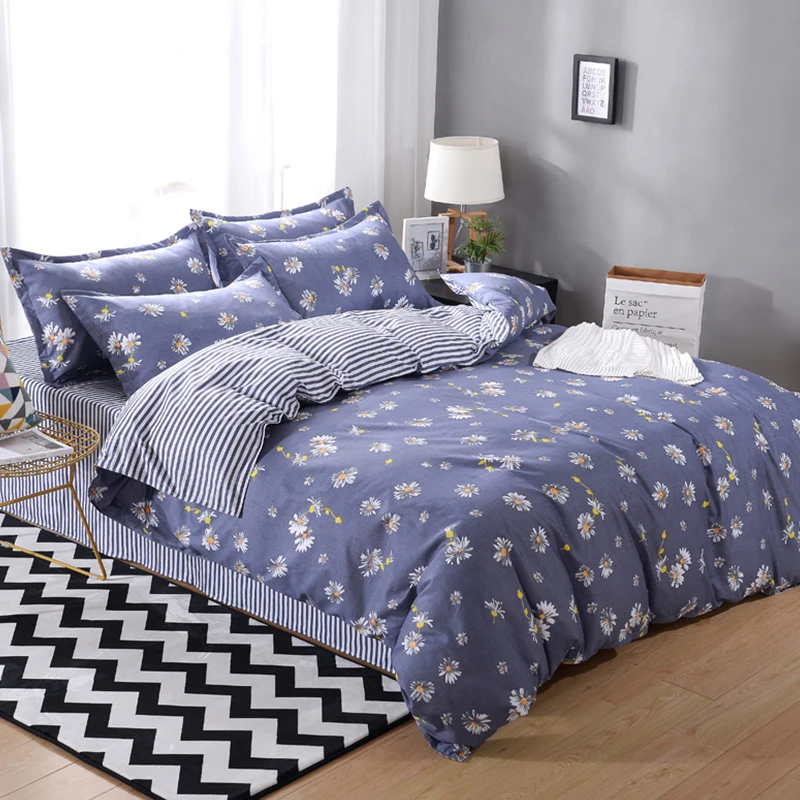 

PORSIA Nordic Cactus Duvet Decorative Pattern Bed Sheet Pillow Case 100% Polyester Soft Duvet Cover Home Cactus Bedding Sets