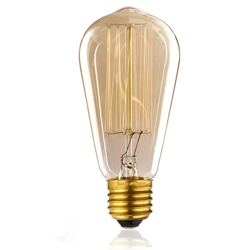 1 stücke Retro Lampe ST58 40 watt E27 Warme Weiß Retro Dimmbare Dekorative Glühlampen Vintage Edison Glühbirne für zuhause /wohnzimmer