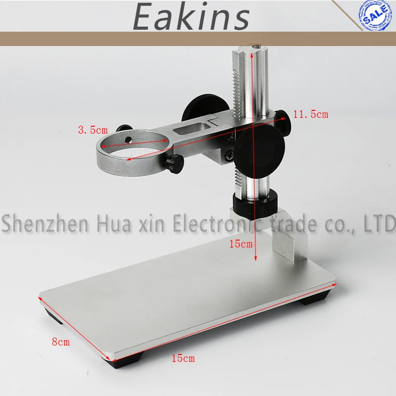 

Microscope Aluminium Alloy Raising Lowering Stage UP Down Support Table Stand For 1000X 600X 500X 200X USB Digital Microscope