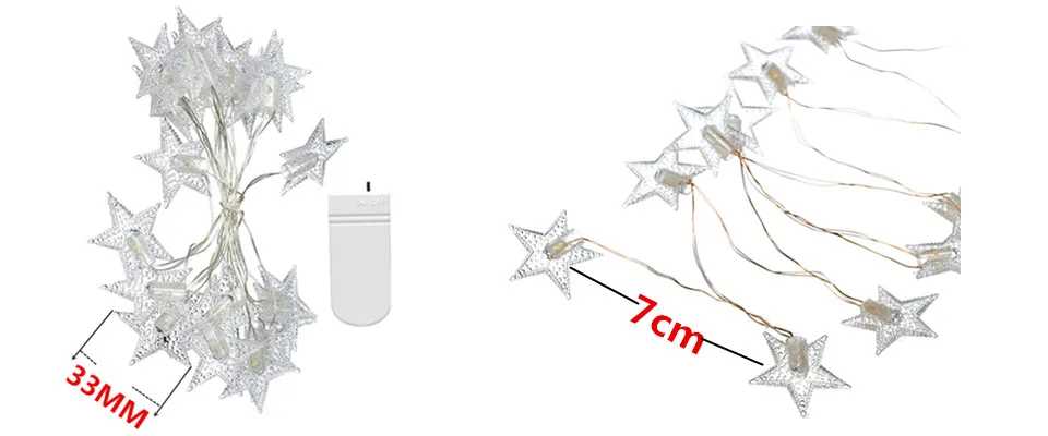 Светодиодный светильник-гирлянда со звездами s 50 светодиодный светильник на батарейках/Сказочный светильник с usb-питанием для дома, вечерние, рождественские, свадебные, садовые украшения, теплый белый цвет