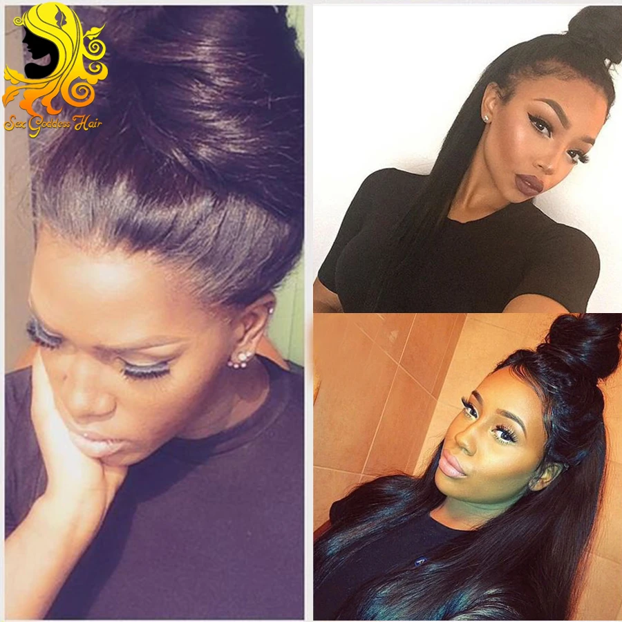 グルーレス完全なレース人間の髪かつらで赤ちゃん髪ポニーテールレースフロント人毛ウィッグ黒人女性ストレートレースフロンタルウィッグ Wig With Baby Hair Human Hair Wigslace Human Hair Wig Aliexpress