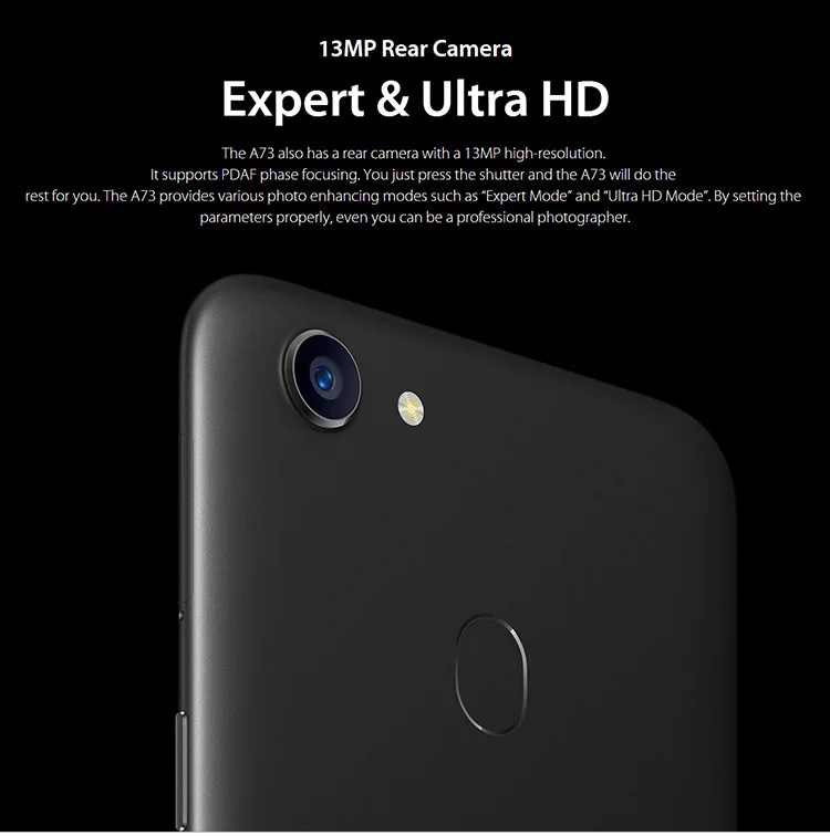 OPPO A73 4GB RAM 32GB ROM Helio P23 MTK6763T 2.5GHz Octa Core 6.0 Inch FHD+ Full Screen Android 7.1 4G LTE Smartphone