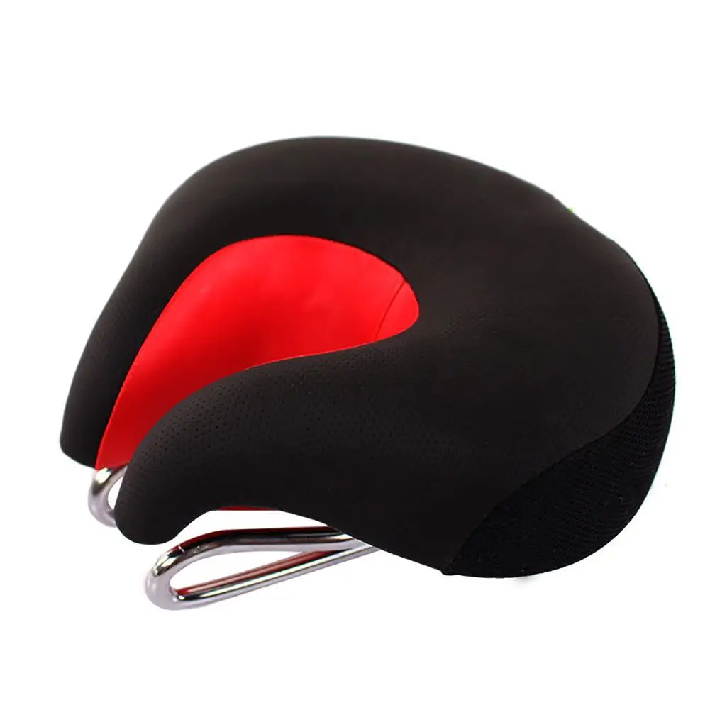 

Wide Bicycle Bike Seat No Nose Mountain Bike Saddle Comfortable Cycling Saddle Cushion High Resilience Breathable for Men