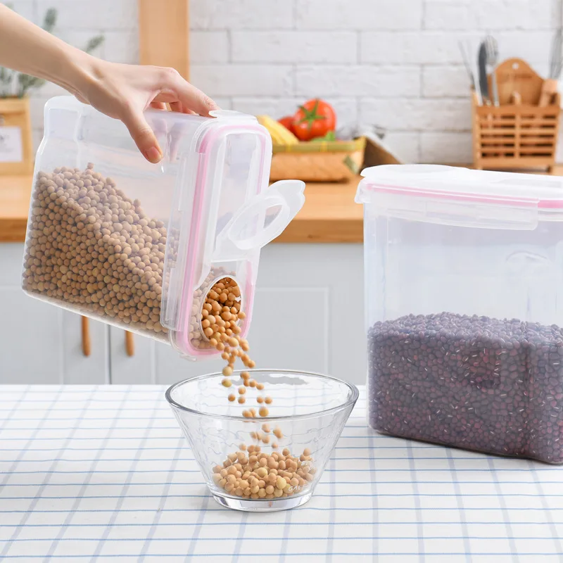 Kitchen Transparent Storage Box Grains Beans Storage Contain Sealed Home Organizer Food Container Refrigerator Storage box