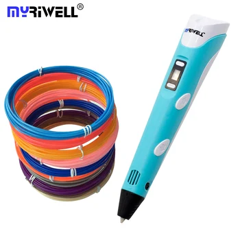 

with 100m filament ABS/PLA DIY 3D Printing Pen LED/LCD Screen 3D Pen Painting Pen Creative Toy Gift For Kids Design Drawing