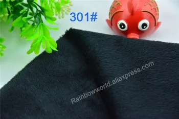 

301# black Super soft velvet fabric microfiber velboa hair height 0.5-1.5mm for DIY stuffed toy blanket pillows(1 meter)