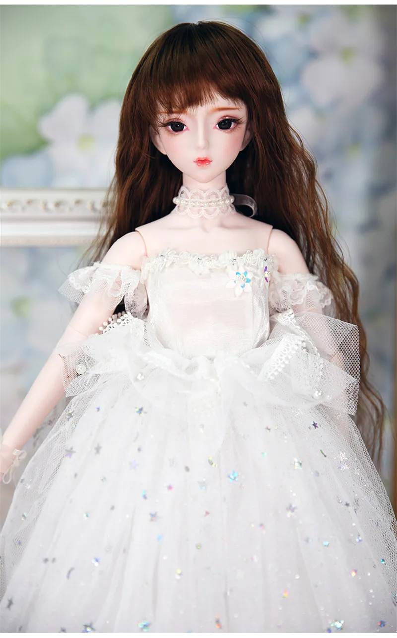 Парик для 1/3 BJD Тыква и каштановые волосы AI YoSD MSD SD набор игрушка подарок DC лати костюм 60 см кукла